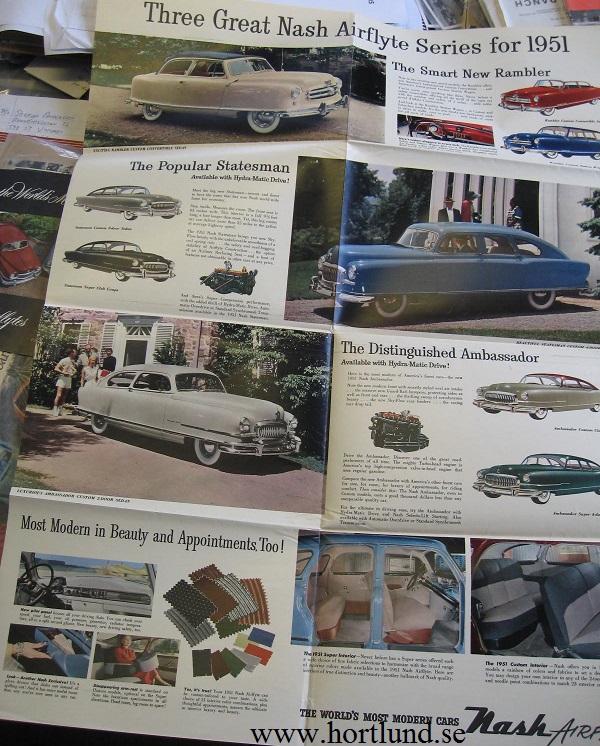 1951 Nash broschyr alla modeller utg. 11-50 - 2