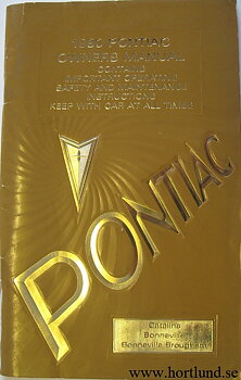 1980 Pontiac Catalina Bonneville Owner's Manual