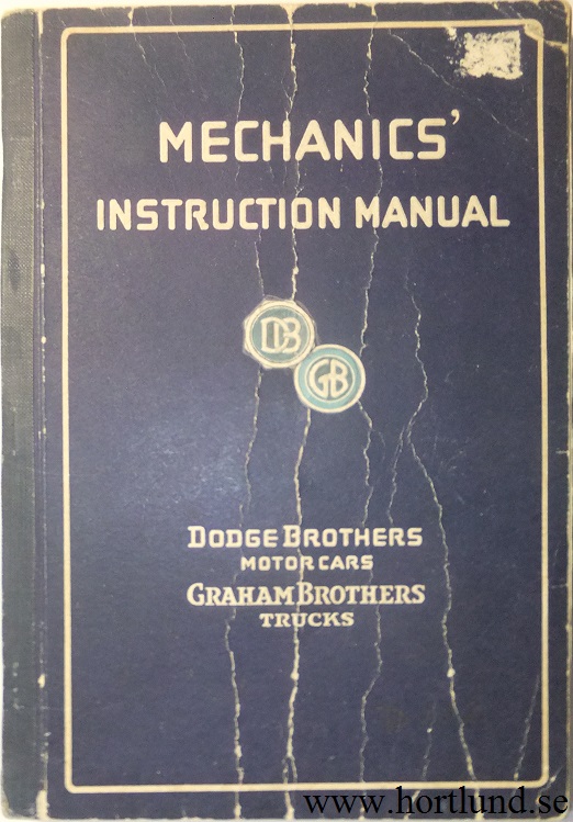 1927 Dodge & Graham Mechanics' Instruction Manual