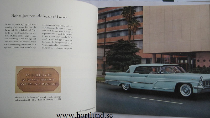 1959 Lincoln broschyr The Pursuit of... - 2
