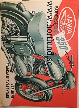 1955 Jawa Supersport 350 broschyr