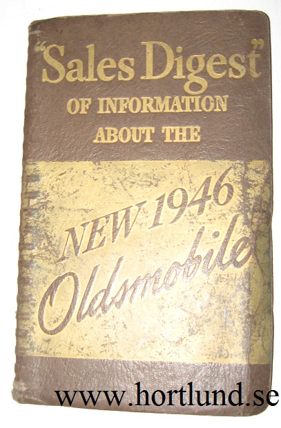 1946 Oldsmobile Sales Digest Data Book