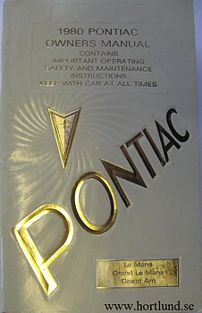 1980 Pontiac Le Mans Grand Am Owner's Manual