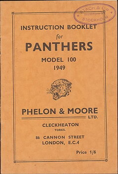 1949 Panther Model 100 Instruction Booklet