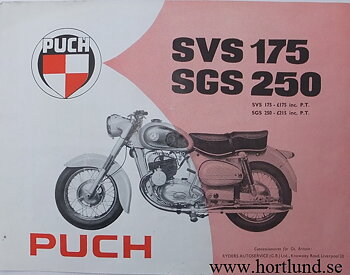 1957 Puch SVS 175 och SGS 250 broschyr