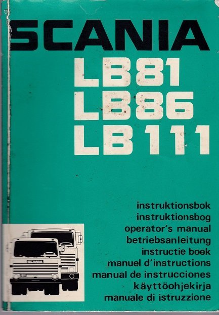 1976 Scania LB 81, LB 86, LB 111 Instruktionsbok