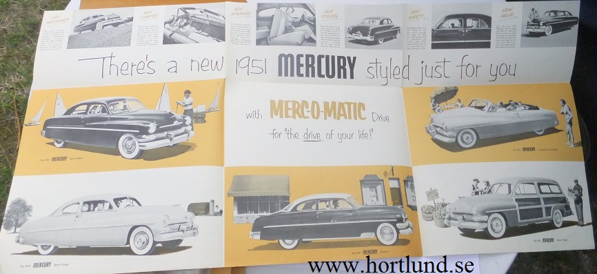 1951 Mercury broschyr 10-50 - 2