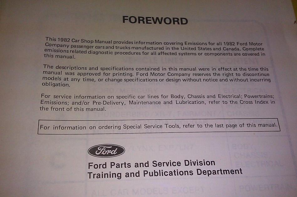 1982 Ford, Mercury, Lincoln, Truck Shop Manual Vol G - 2