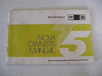 1975 Chevrolet Nova Owners Manual