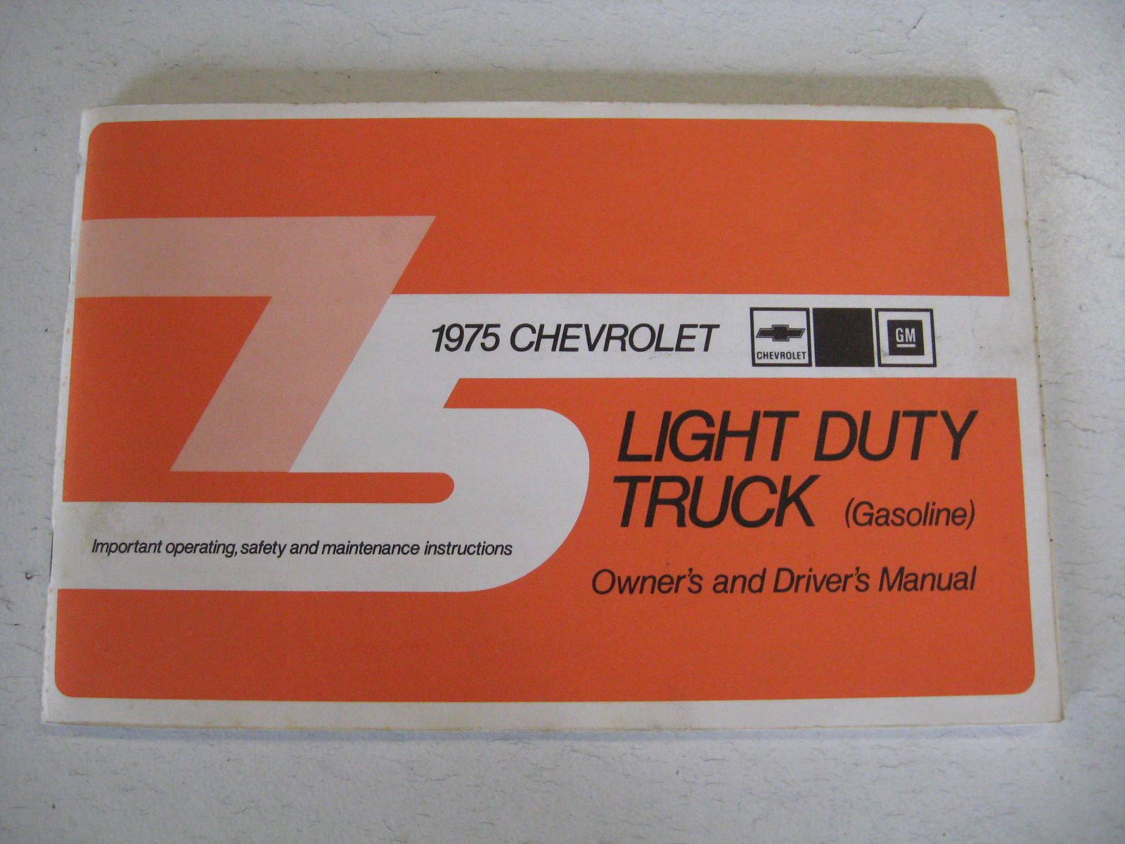 1975 Chevrolet Light Duty Truck Owners Manual 10 20 30 BLAZER