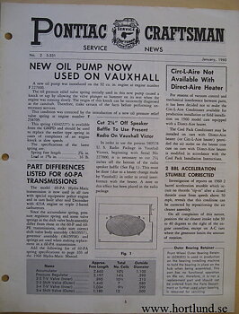 1960 Pontiac Craftsman Service News, January