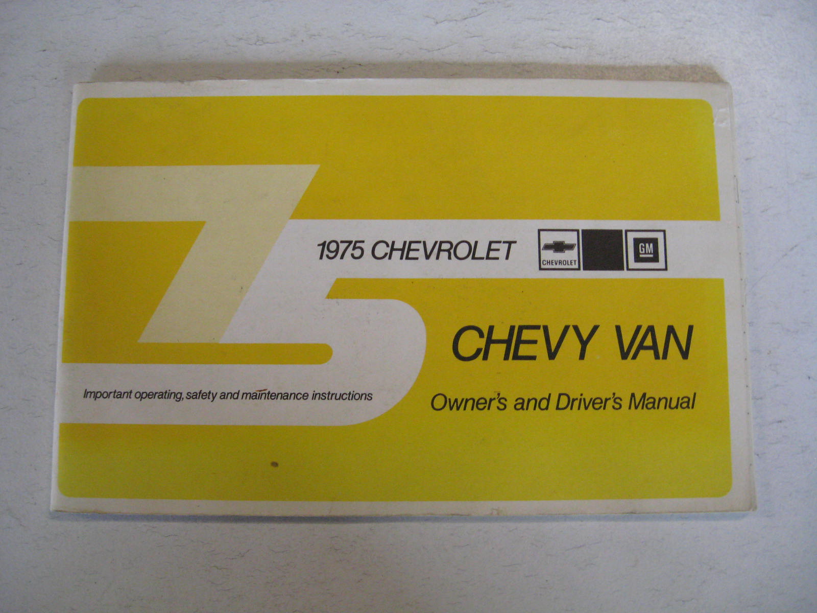 1975 Chevrolet Van Owners Manual