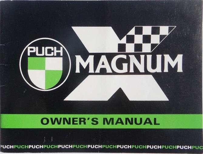 1978 1979 Puch Magnum X Moped Instruktionsbok