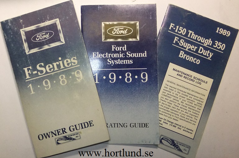 1989 Ford Truck F-100-350 Owner Guide