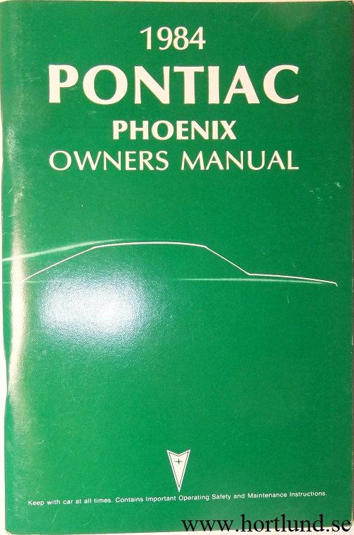 1984 Pontiac Phoenix Owners Manual