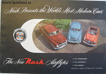 1951 Nash broschyr alla modeller The New Airflytes...