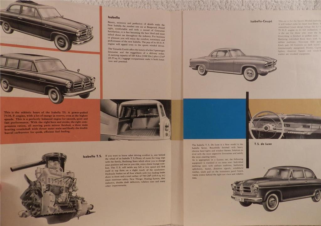 1957 Borgward Isabella broschyr - 2