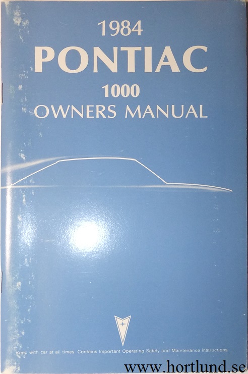 1984 Pontiac 1000 Owners Manual