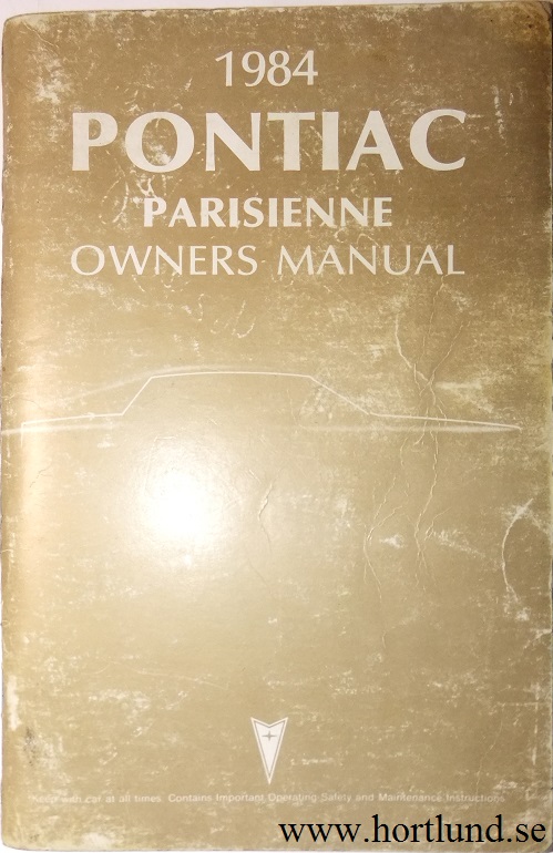 1984 Pontiac Parisienne Owners Manual