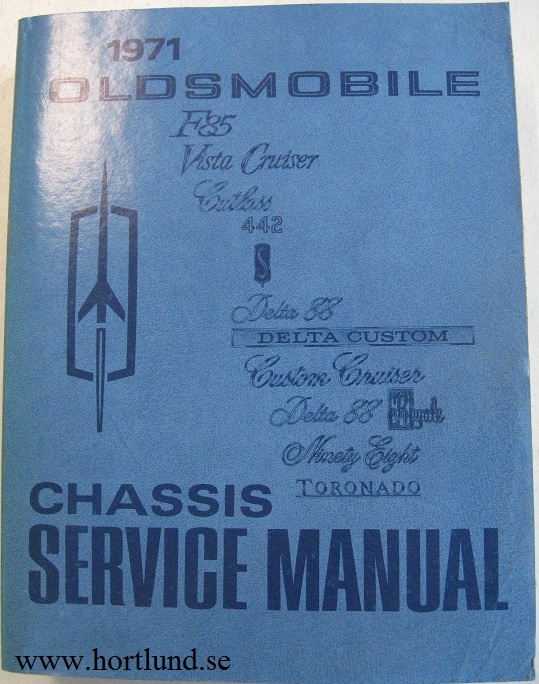 1971 Oldsmobile Chassis Service Manual alla modeller original