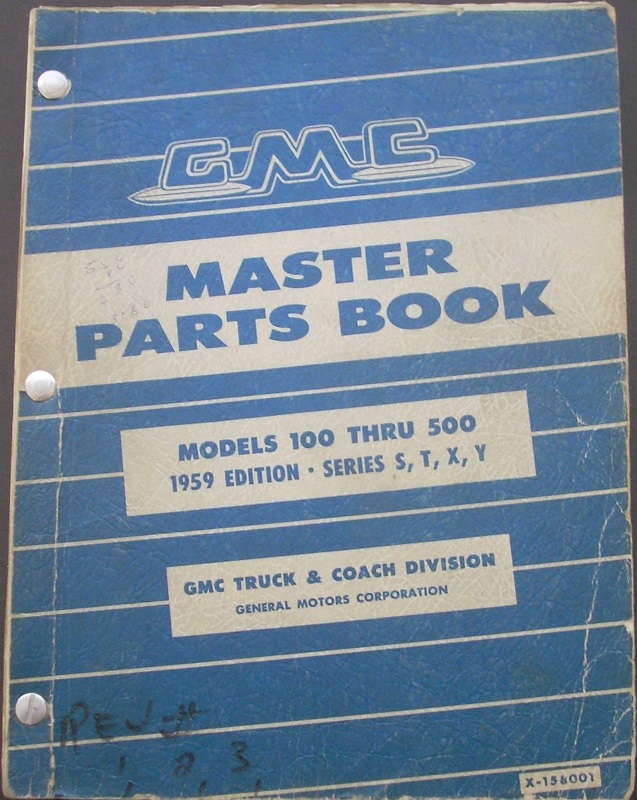 1959 GMC 100 - 500 Master Parts Book