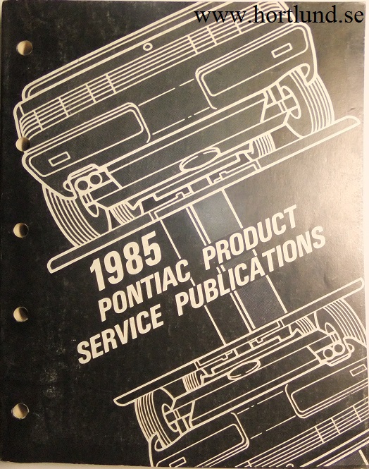 1985 Pontiac Product Service Publications alla modeller