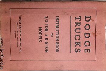 1949 - 1950 Dodge Truck 2/3 Ton, 5 & 6 Ton Instruction Book