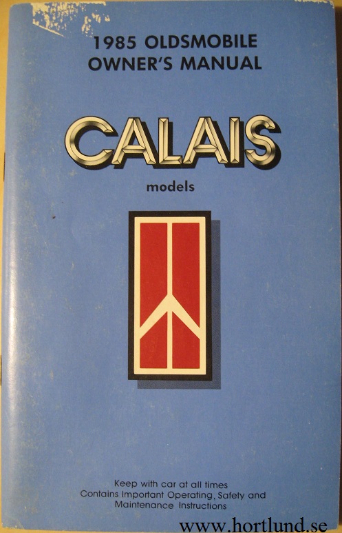 1985 Oldsmobile Calais Owner's Manual
