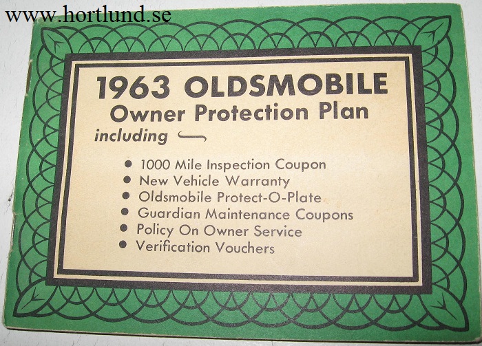 1963 Oldsmobile Owner Protection Plan