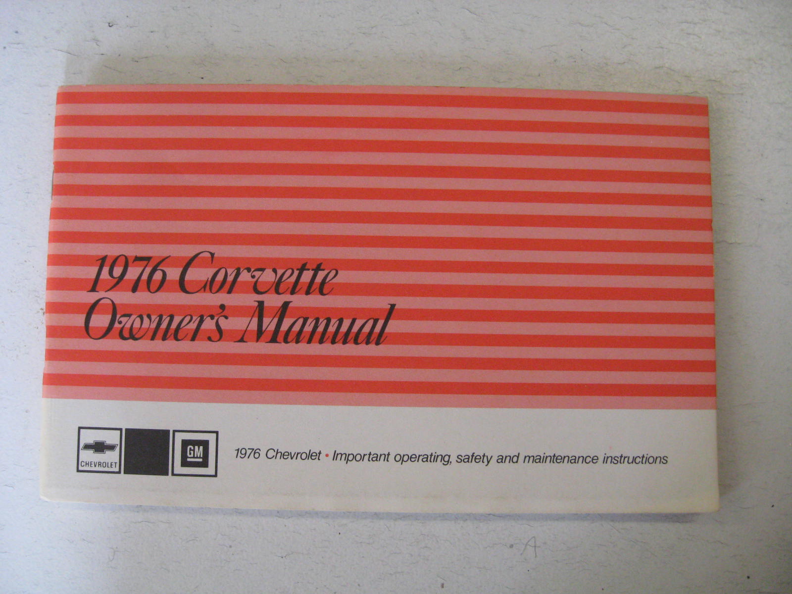 1976 Chevrolet Corvette Owners Manual Original