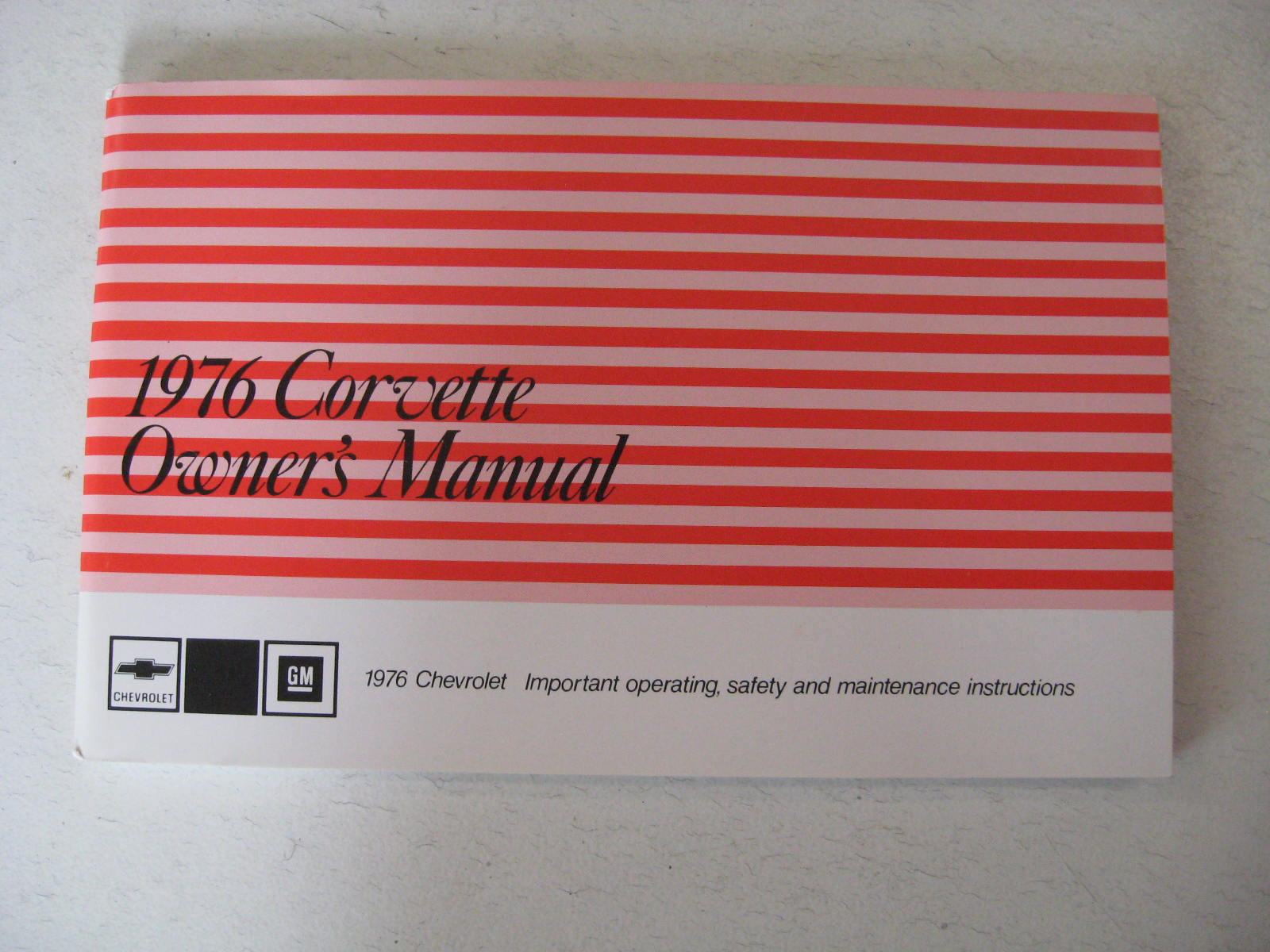 1976 Chevrolet Corvette Owners Manual Nytryck
