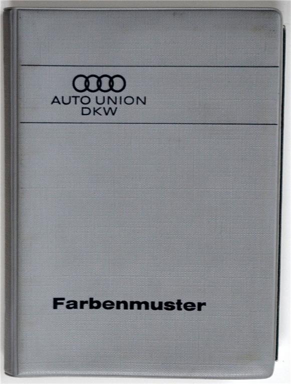 1964 DKW pärm med lackprover F102, F11, F12 S & F12 Roadster
