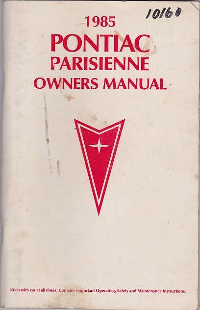 1985 Pontiac Parisienne Owners Manual