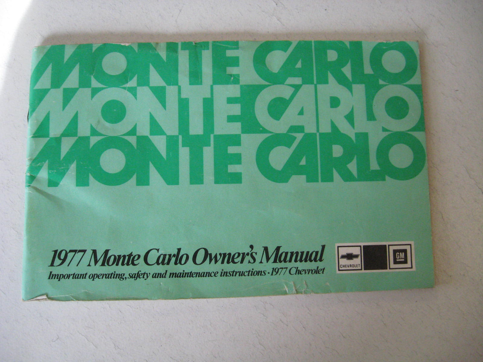 1977 Chevrolet Monte Carlo Owners Manual