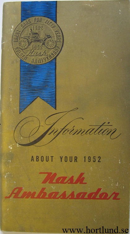 1952 Nash Ambassador Owner's Manual