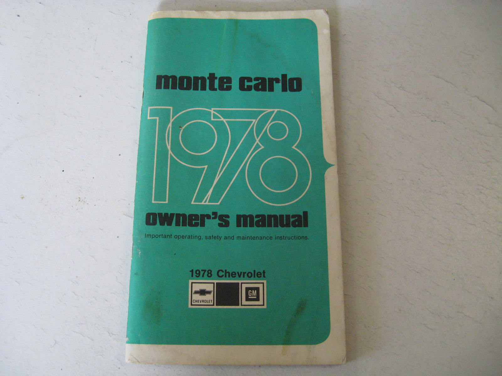 1978 Chevrolet Monte Carlo Owners Manual