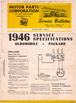 1946 Oldsmobile Packard Service Specifications