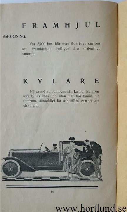 1923 Voisin instruktionsbok svensk - 2