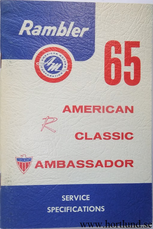 1965 Rambler Service Specifications