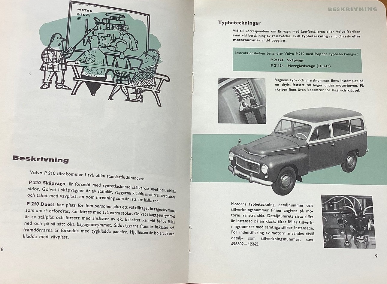 1962 Volvo Duett P 210 B Instruktionsbok - 2