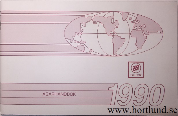 1990 Buick alla modeller Ägarhandbok svensk
