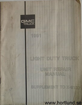 1991 GMC Light Duty Truck Unit Repair Manual supplement Borg-Warner
