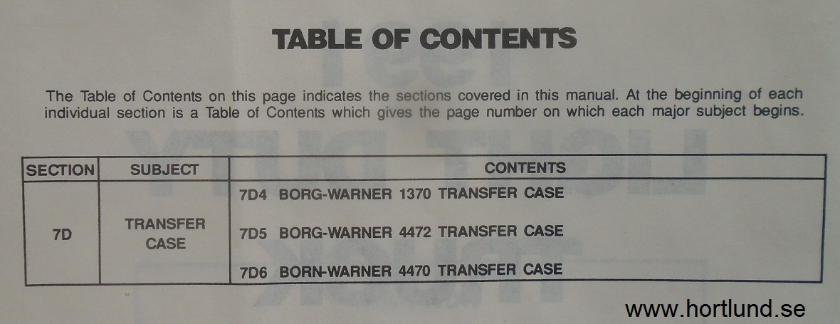 1991 GMC Light Duty Truck Unit Repair Manual supplement Borg-Warner - 2