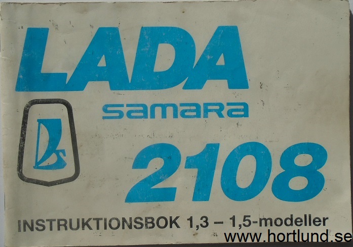 1989 ca Lada Samara 2108 Instruktionsbok