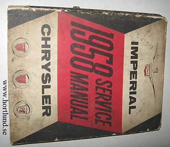 1958 Chrysler och Imperial Service Manual original