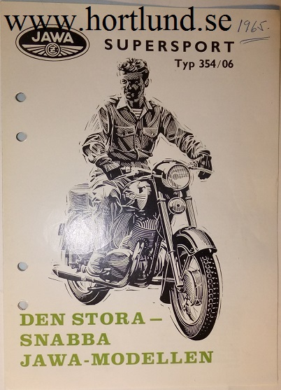 1965 Jawa Supersport Typ 354/06 broschyr