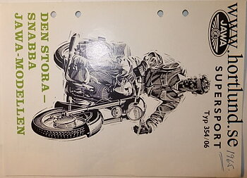 1965 Jawa Supersport Typ 354/06 broschyr