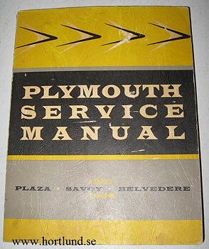 1958 Plymouth Service Manual