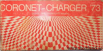 1973 Dodge Coronet Charger Operator's Manual
