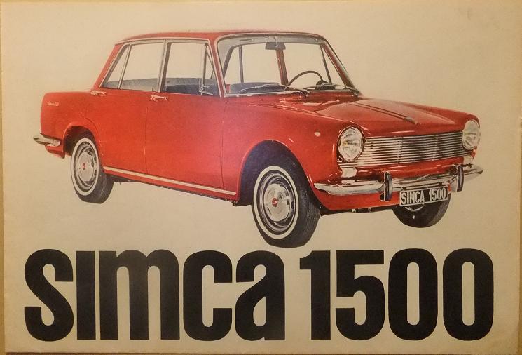 1964 Simca 1300 & 1500 broschyr svensk